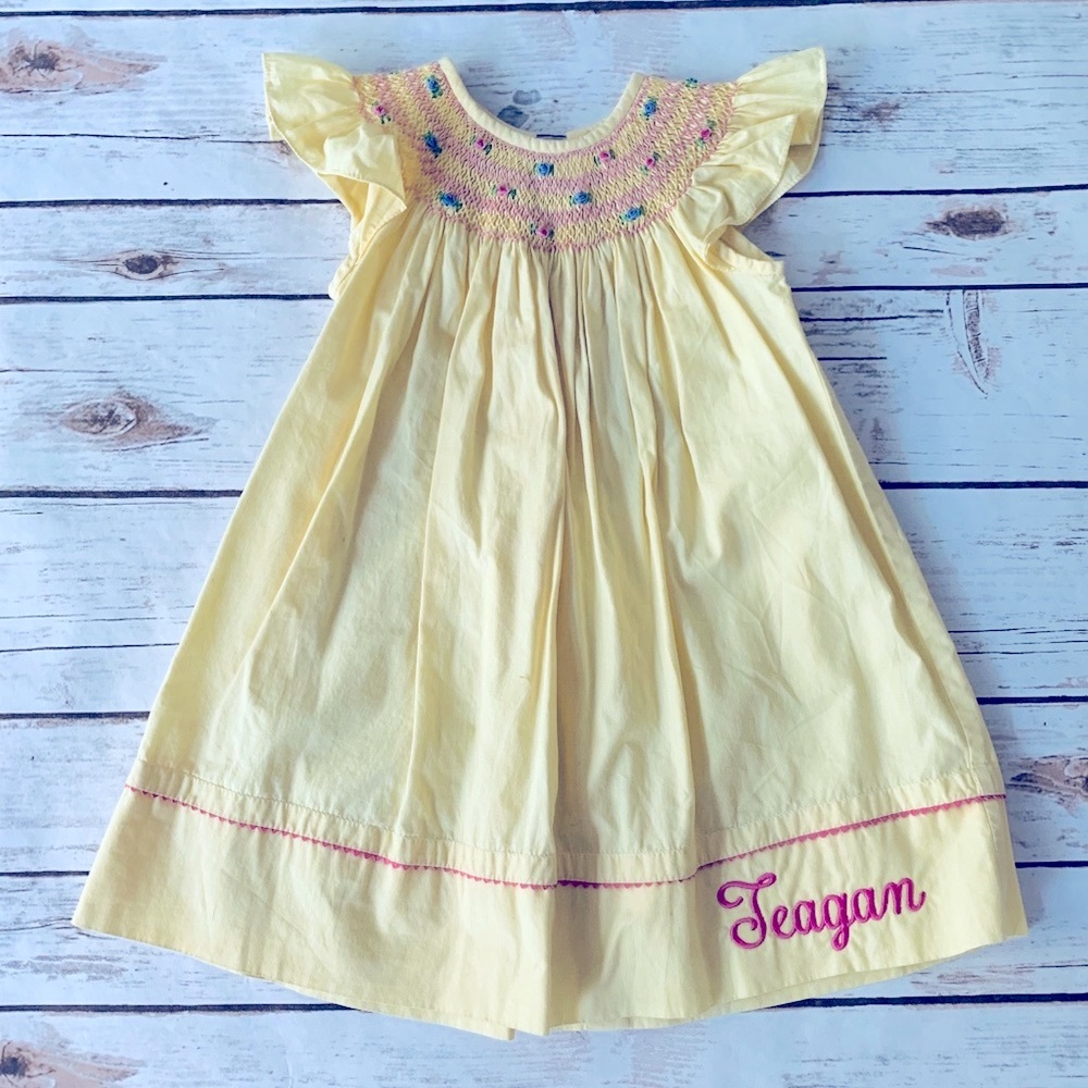 Teagan Smocked Flutter Sleeve dress